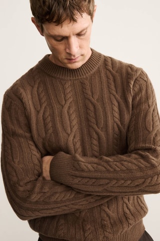 Pull 100% coton tressé - Camel