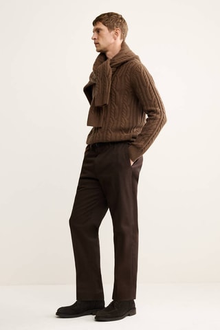 Pull 100% coton tressé - Camel