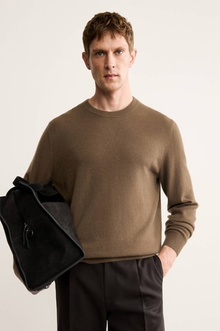 Pull-over 100% cachemire regular-fit - Marron