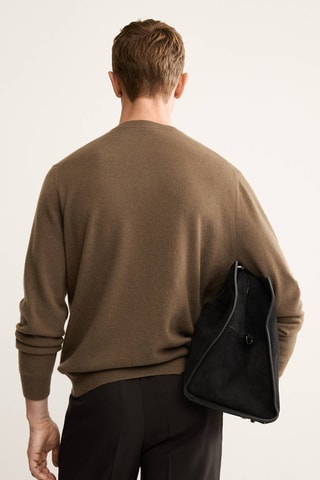 Pull-over 100% cachemire regular-fit - Marron