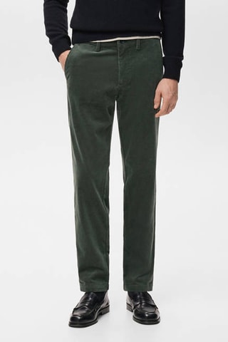 Pantalon velours côtelé slim-fit - Kaki