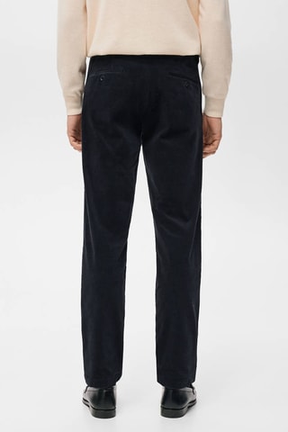 Pantalon velours côtelé slim-fit - Bleu
