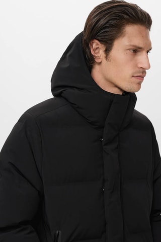 Anorak long imperméable rembourrage Thermolite® - Noir