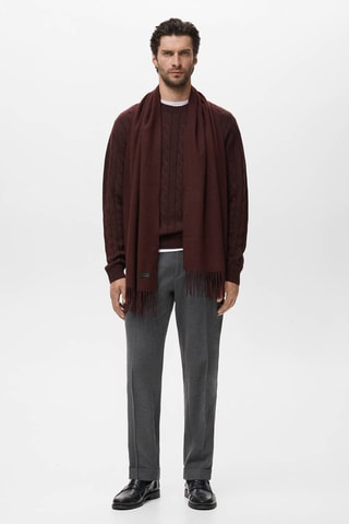 Pull 100 % coton tressé - Marron foncé