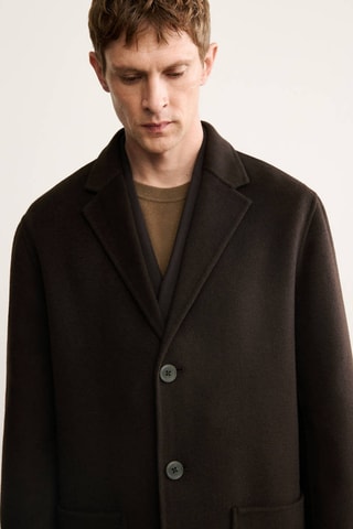 Manteau laine fait main - Marron