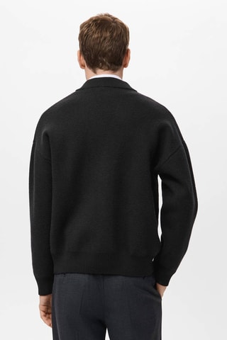 Cardigan maille relaxed-fit - Noir