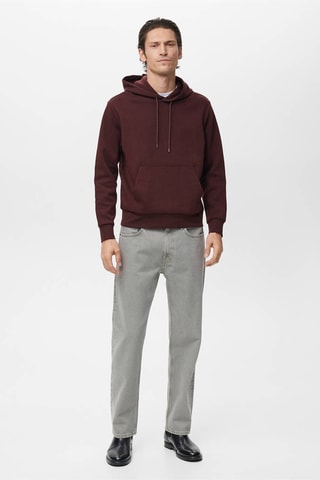 Sweat-shirt capuche regular-fit - Bordeaux