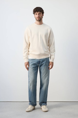 Sweat 100% coton léger - Écru