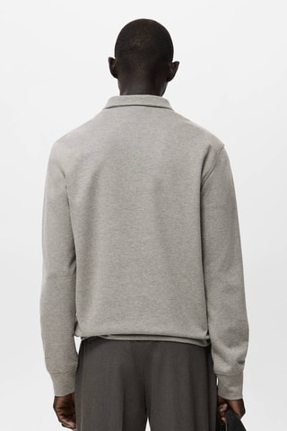 Sweat-shirt regular-fit col zippé - Marron