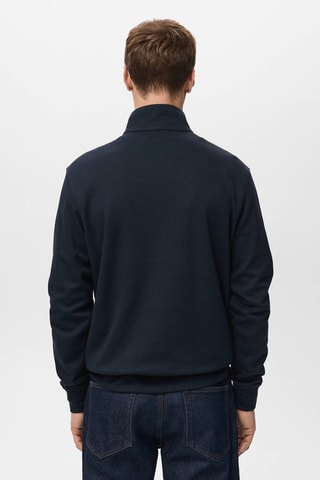 Sweat-shirt regular-fit col zippé - Bleu