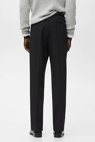 Pantalon regular-fit pinces - Noir