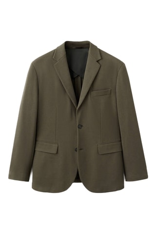 Veste slim fit structurée coton - Kaki