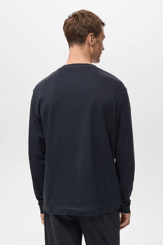 T-shirt manches longues regular-fit - Bleu