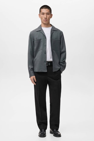 Surchemise fluide poches - Gris