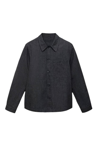 Surchemise denim poche - Bleu