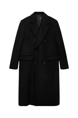 Manteau laine oversize - Noir