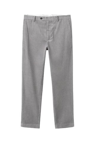 Pantalon velours côtelé regular-fit - Gris