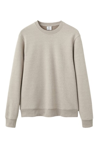 Sweat en coton intérieur soft-touch - Beige
