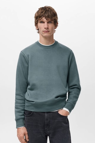 Sweat en coton intérieur soft-touch - Bleu