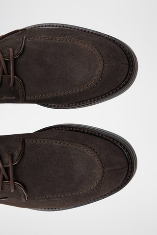 Bottines cuir lacets - Marron
