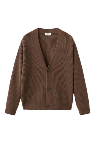 Cardigan 100% laine boutons - Camel