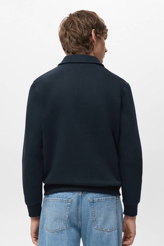 Sweat-shirt polo regular-fit - Bleu