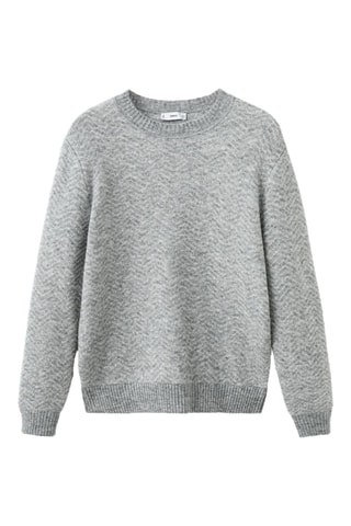 Pull-over en maille à rayures - Gris