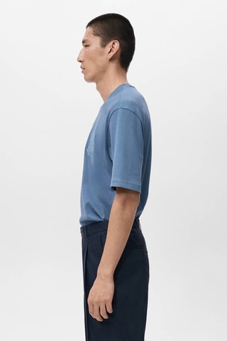 T-shirt 100% coton texte - Bleu