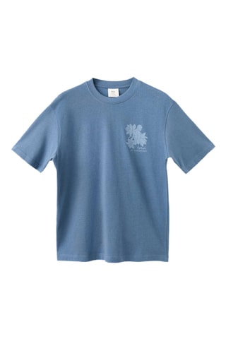 T-shirt 100% coton texte - Bleu