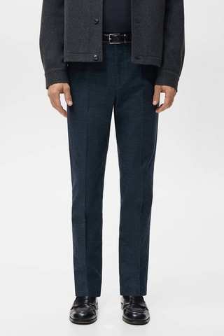 Pantalon flanelle regular-fit - Bleu