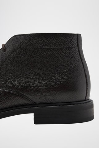 Bottines cuir lacets - Marron