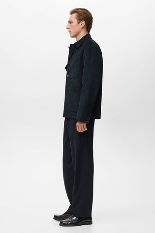 Veste velours côtelé poches - Bleu