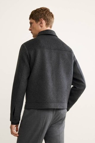 Veste laine faite main poches - Gris