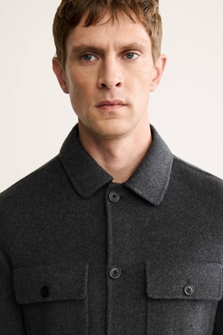 Veste laine faite main poches - Gris
