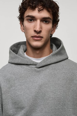 Sweater à capuche coton - Gris