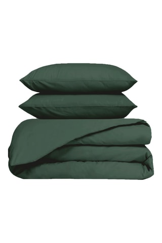 Parure de couette en percale de coton Venezia - Vert