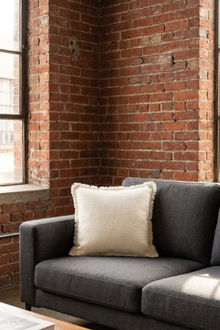 Housse de coussin en laine Aspen - Ivoire - 45 x 45 cm