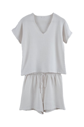 T-shirt et short en lin Symi - Beige
