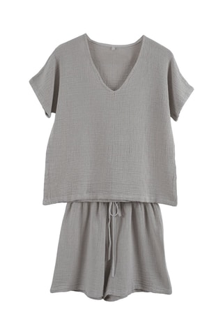 T-shirt et short en lin Symi - Gris