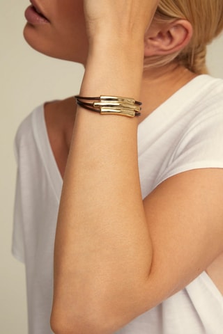 Bracelet - Cuir et plaqué or