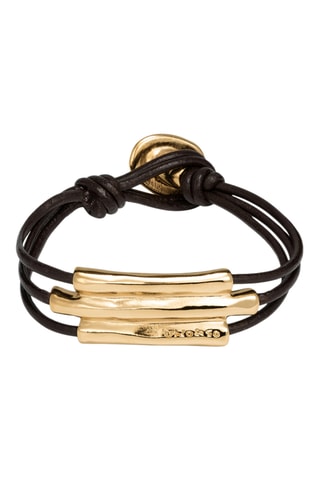 Bracelet - Cuir et plaqué or