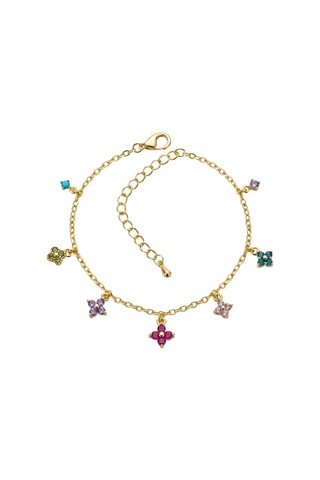 Bracelet - Plaqué or jaune et zircons