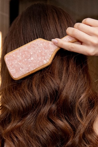 Brosse en bambou - Rose