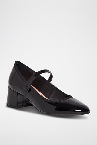 Escarpins vernis en cuir Agatha - Noir
