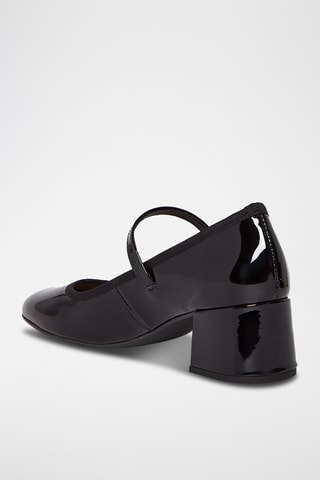Escarpins vernis en cuir Agatha - Noir