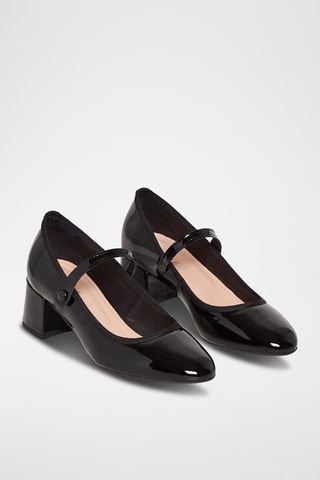 Escarpins vernis en cuir Agatha - Noir