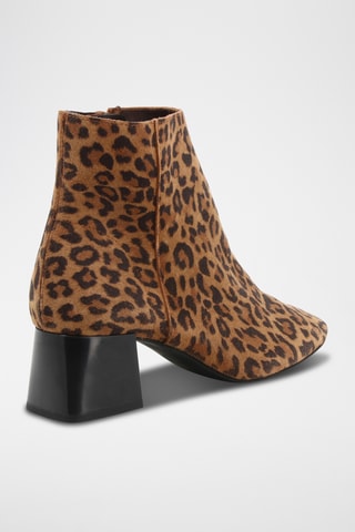 Bottines en croûte de cuir Simanette - Léopard