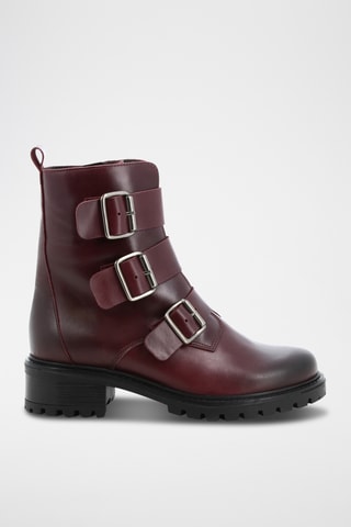 Bottines en cuir Argo - Bordeaux