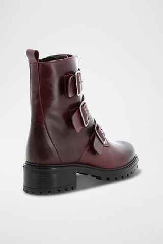 Bottines en cuir Argo - Bordeaux