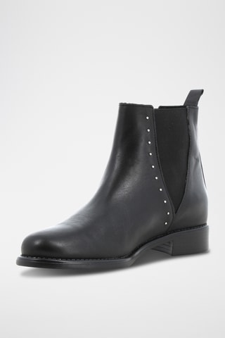 Bottines Chelsea en cuir Champagne - Noir